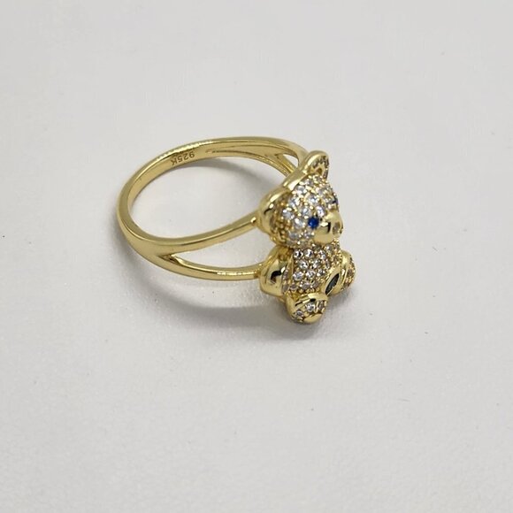 Brand New Sterling Silver 925 Teddy Bear Ring - Picture 3 of 4